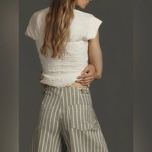 Pilcro Foxglove Mid-Rise Flare Pants - Picture 3 of 8